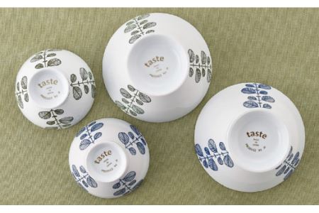 【波佐見焼】ミント くらわんか 茶碗 どんぶり 各2色 計4点セット 食器 皿 【新生和】 [DE03] 波佐見焼