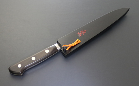 H62-01 兼常作 33層ダマスカス ペティナイフ 150mm 木鞘付 VG-10 ステンレス フルタング 持ち運びに便利 関の刃物 海外でも人気 KC-104～