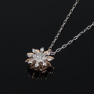 プラチナ/Ｋ18ピンクゴールド　ダイヤモンド0.1ｃｔペンダント　Ｇ12ＰＮ0021ＰＴＰＧＮＷ