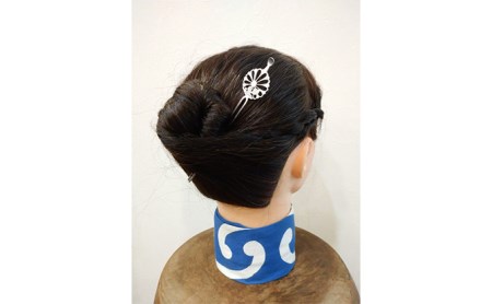 かんざし 平打ち簪 菊 かざり工芸三浦 髪飾り ヘアアクセサリー 和装