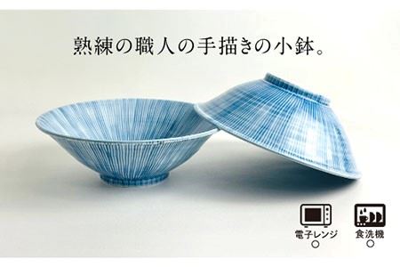 【波佐見焼】内外十草 丸 大鉢 2個セット 食器 皿 【大新窯】 [DC57]  波佐見焼