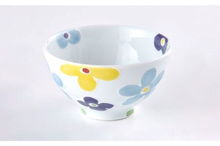 【波佐見焼】「彩花」茶碗 ピンク・ブルー セット 食器 皿 【大新窯】 [DC63]  波佐見焼