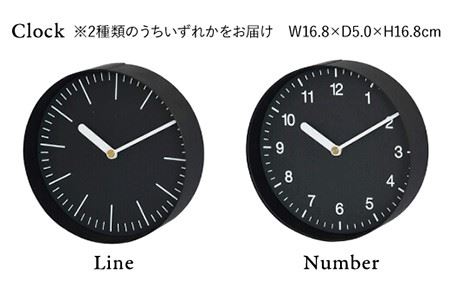 紙の インテリア enough 6点セット - ブラック 時計 鏡 カレンダー【岩嵜紙器】 [ZA25]
