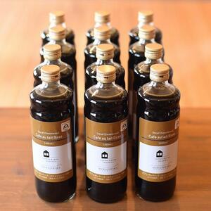 カフェオレベース　１２本　(加糖　600ml　瓶）スペシャルティコーヒー