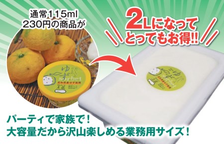 【 シャーベット 】 柚子シャーベット 2L