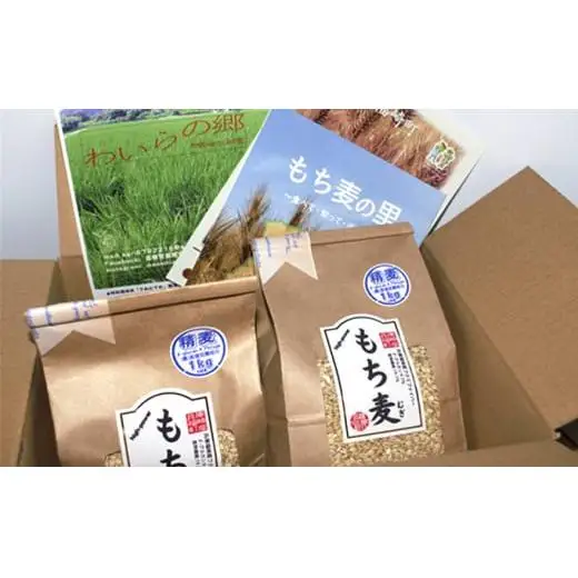 ハイパワーもち麦フクミファイバー（精麦1kg入り2袋セット）