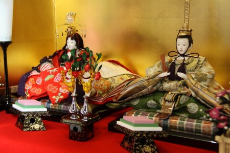伝統工芸士 蘇童のひな人形『京十番 新古今雛 京刺繍』収納親王飾り