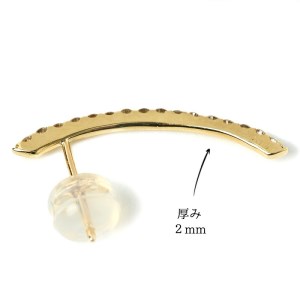 K18 straight line/スターライトライン ダイヤモンド ピアス 0014591