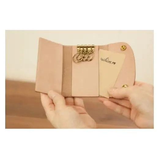 本革 キーケース 日本製 レザー 革製品 高級 Bliss ピット鞣し WH-08 レッドブラウン