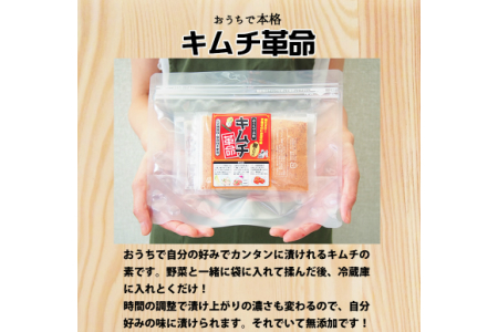 【0650-5】手作りキムチ『キムチ革命』3セット キムチの素 樽の味 国産 乳酸菌 発酵食品 無添加 お家で簡単 キムチ 韓国 キムチ鍋 唐辛子 おうちで簡単にキムチが作れる！しかも無添加です