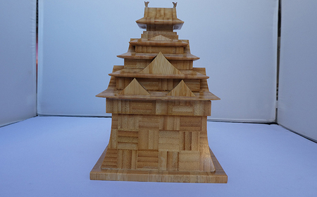 数量限定 お城 竹製 寄せ竹 小15.5ｘ13ｘh21cm 工芸品 インテリア 手作り 城 置物 