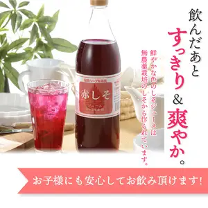 赤しそジュース　加糖タイプ　900ｍｌ×6本 F10014