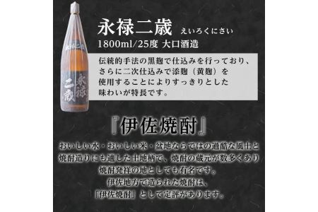 B3-02 焼酎ふるさと巡りセット！伊佐美、伊佐大泉、永禄二歳(1800ml各1本・計3本)伊佐市 特産品 児島 本格焼酎 芋焼酎 一升瓶 3銘柄 お酒 芋 米麹 常温 伊佐美、伊佐大泉、永禄二歳【平酒店】