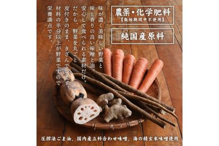 Z6-05 鉄釜炒り根菜味噌そぼろ(計2袋・大豆ミート入り×1袋、ねぎ入り×1袋) 伊佐市 特産品 純国産原料 みそ ふりかけ ご飯のお供【神月山舗】