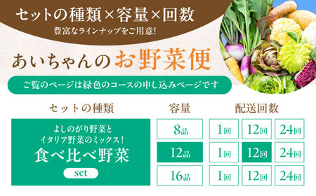【12品×12回定期便】「使いやすい野菜」×「珍しいイタリア野菜」食べ比べセット [FAA030]