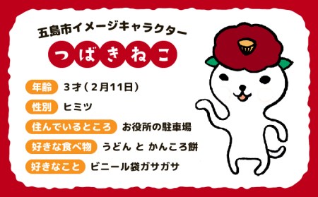 【大人気！ゆるっと癒しの五島市キャラクター】 つばきねこトート・ポーチ＆ハンカチタオル（３点セット）【社会福祉法人さゆり会 けいぷはうす】[PCB003]