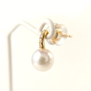 K18YGアコヤ真珠ダイヤモンドピアス(01052177KA)　N16 K027953-H