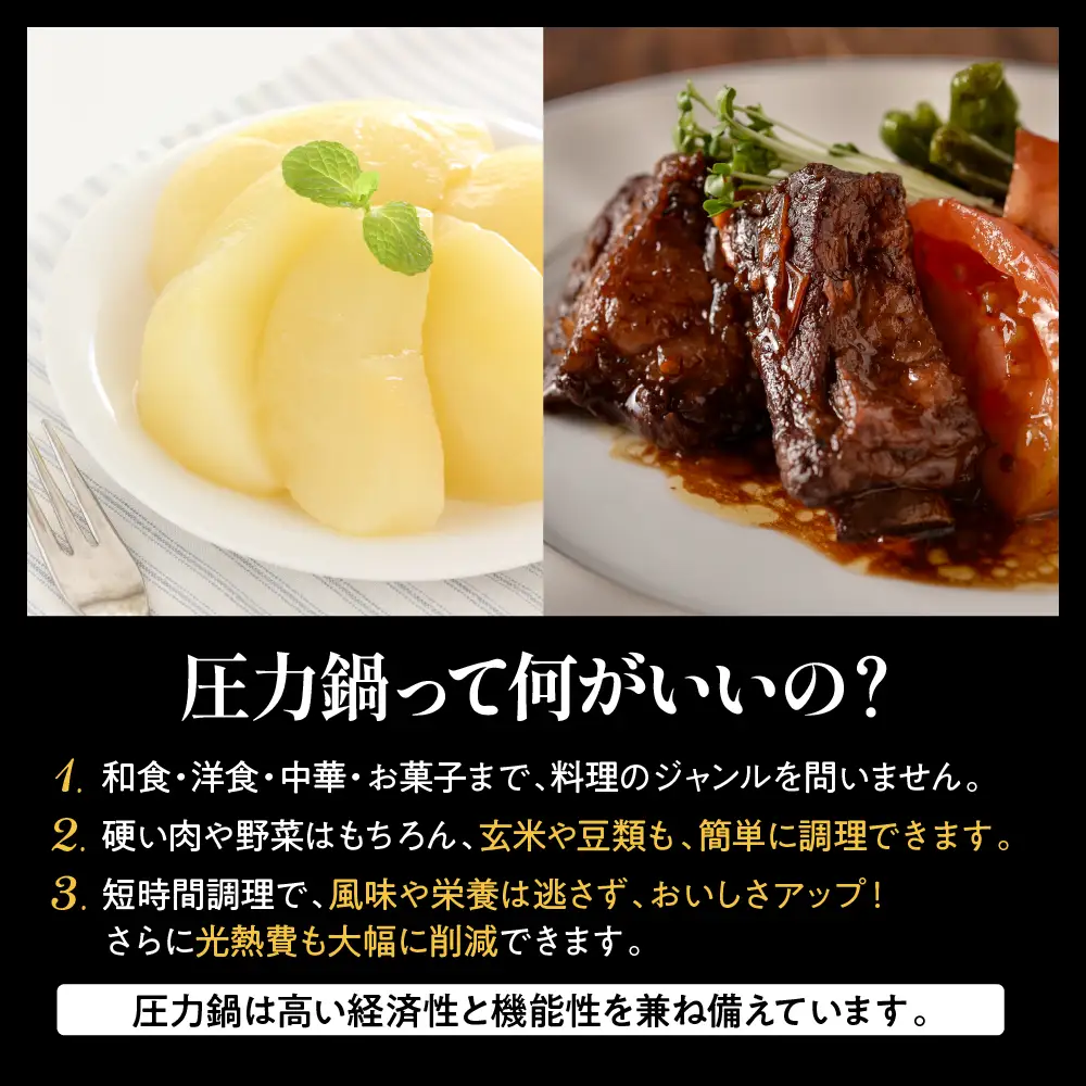 家庭用 圧力鍋 PCシリーズ【圧力鍋 PCD-10W】 圧力鍋