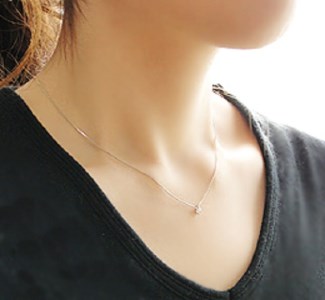 HPｔ950（ハードプラチナ950）【D SI EX H＆C】 ダイヤモンド0.1ctシンプルペンダント(K027912-H)