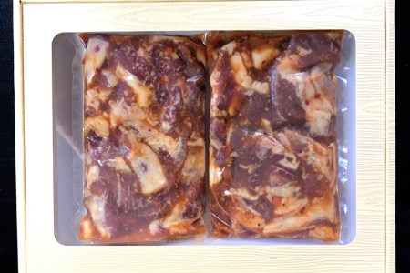 BE301雲仙もみじ豚「中落ちカルビ」スタミナ焼き600g