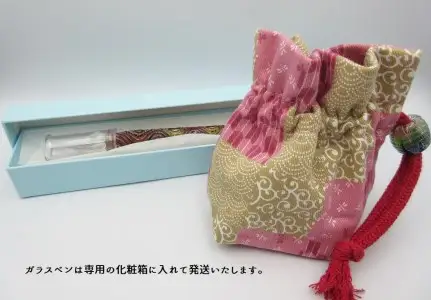 ガラスペンセット　選べる3種類（赤） U01026-2