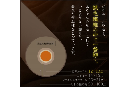 ニッケビキューナ混毛布（毛羽部分）【2499N05119】