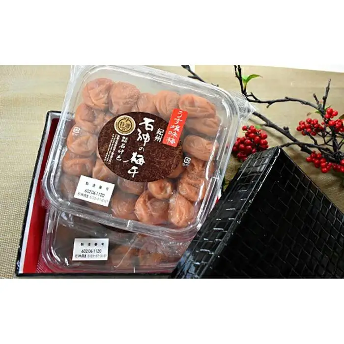 高級南高梅うす塩・はちみつ梅計800g入 紀州塗箱 網代模様仕上 【SW76】