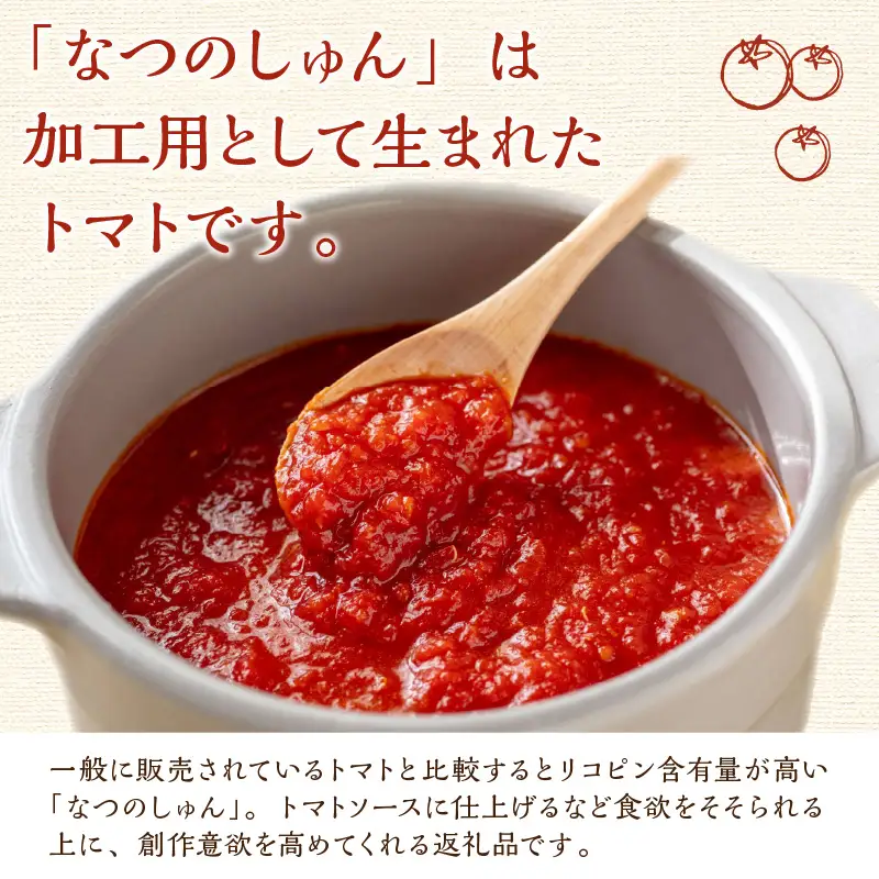 北海道オホーツク産 トマト『なつのしゅん』3kg 調理用ホールトマト ( 野菜 トマト 調理用 )【100-0013】