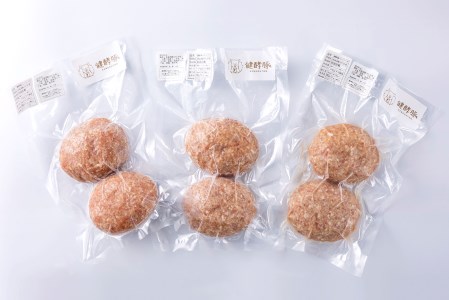 北海道産 健酵豚 ハンバーグ 計 900g (150g ×6個) 