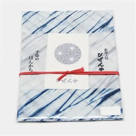 天然灰汁発酵建　藍染ハンカチ　AG01_装飾品・工芸品  服飾小物 _【1102610】