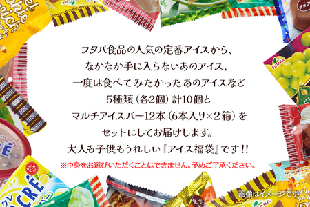 フタバ食品のアイス福袋　届いてからのお楽しみセット/人気返礼品 フタバ食品 福袋 スイーツ デザート 大容量 プレミアム 人気 お取り寄せ 限定品 オリジナル 食べ比べ 詰め合わせ 氷菓子 バニラ チョコ アソート 大人におすすめ 子供 おやつ 夏 ひんやり 一押し