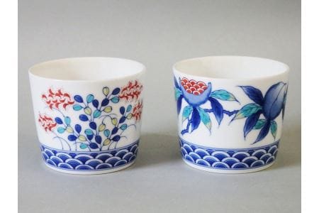 【伊万里焼】色鍋島蕎麦猪口 5個セット【市川冬山窯】 037-H1230