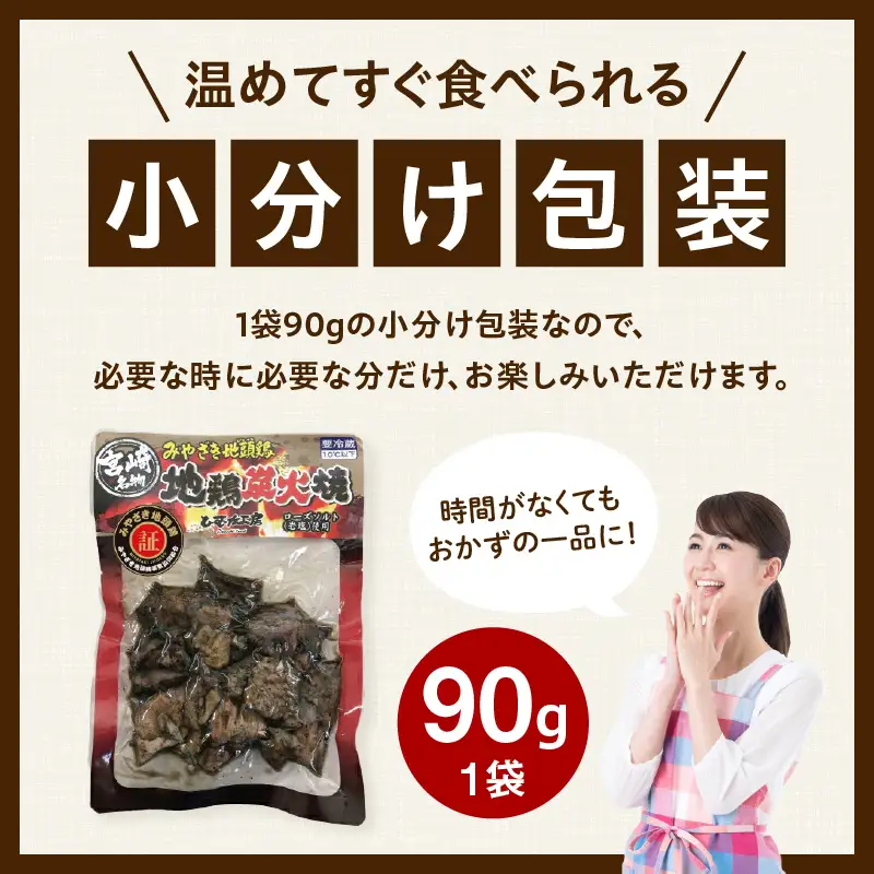みやざき地頭鶏炭火焼(ゆずこしょう付) 地鶏 炭火焼 炭火焼き 鶏の炭火焼 じとっこ 地頭鶏 ゆずこしょう 柚子胡椒 名物 特産品 鶏肉 おつまみ