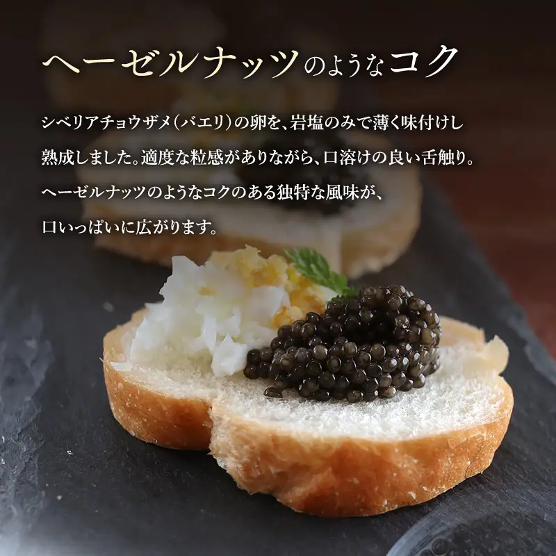 宮崎キャビア1983 バエリ (60g) 国産 宮崎県産 キャビア 60g チョウザメ 長期熟成 珍味 ギフト 化粧箱入り