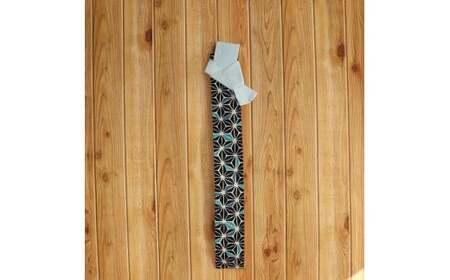 帯 （patipati） 子ども甚平用 角帯 麻の葉ブルー おび 和装 和服 小物