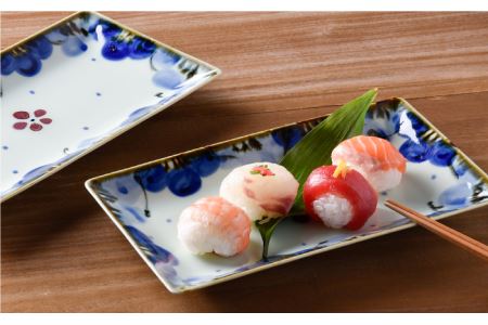 【陶器市特集】【波佐見焼】花詰 焼き皿 角皿 プレート 5枚セット 食器 皿 【陶豊】 [OE01] 波佐見焼