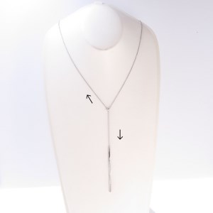 【PT900 ダイヤネックレス 棒】(P6252)