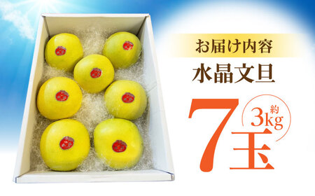 【先行予約】 南国土佐の女王柑橘 水晶文旦 約3kg 7玉入り〈2026年9月中旬～2026年12月中旬頃発送〉/ ぶんたん 文旦 3kg 3キロ フルーツ 高知 名物 果物 柑橘 ムッキー 【フルーツショップオザキ】[ATAH006]