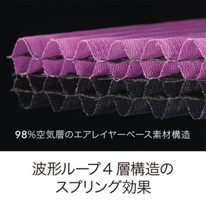 【西川】[西川エアーレイヤー98]クッションシート/ベーシック　配色ラベンダー【P240W】