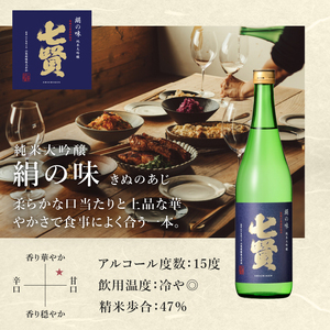 七賢 純米大吟醸絹の味＆スパークリング山ノ霞＆合鴨粕漬け＆わさび漬け 家飲みAセット [h044]