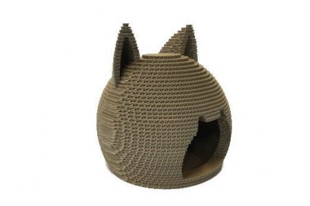 愛猫のための快適空間 段ボール製 猫ちぐら 猫ちゃん専用のおしゃれな隠れ家 フーゲツ