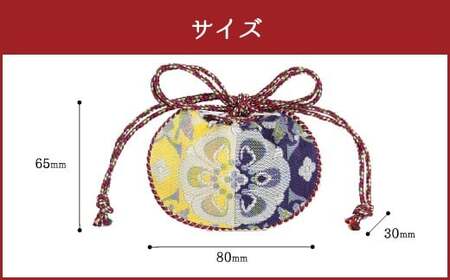 珮後香 令和の匂い袋 【花鳥梅花文】 【黄紫】