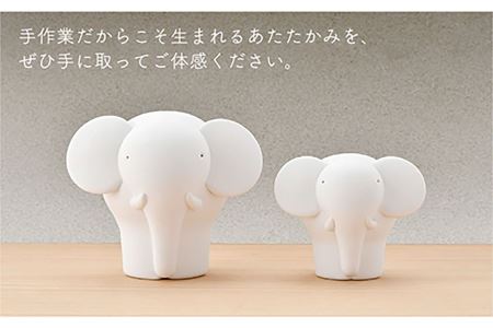 【波佐見焼】 置物 ・新ぞう大小（無釉・つや無し） インテリア 陶器 雑貨 【アトリエやま】 [RE07]  波佐見焼