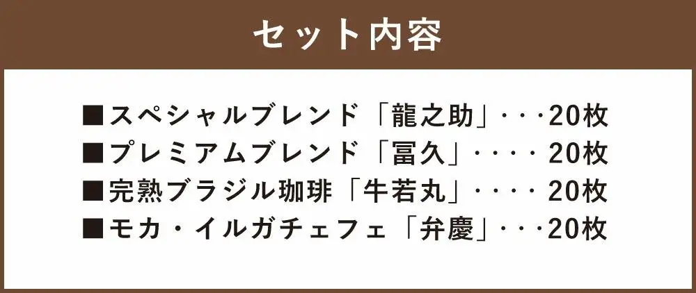 【前田珈琲】自家焙煎珈琲ドリップパック 20枚入り4種セット