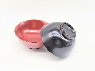 川連漆器 羽反飯椀 ペア 漆器 漆器 【佐藤豊八商店】[H5802]