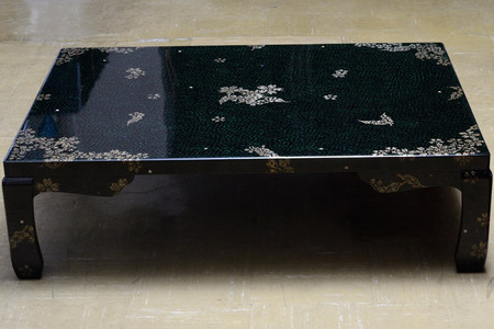  津軽塗 座卓 羽足 3尺×4尺 葉桜 伝統工芸 漆器 青森 おしゃれ お祝い テーブル 家具 インテリア