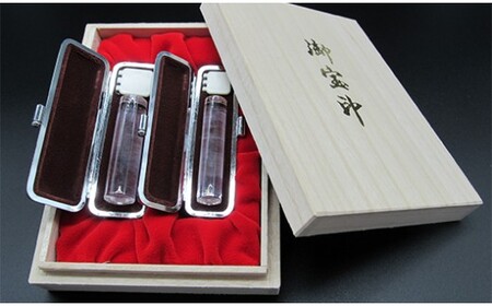 水晶印鑑（２本セット）[5839-1252]