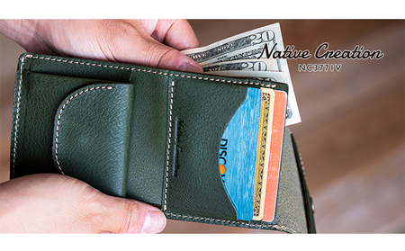 Native Creation コンパクト財布 ミニ財布 NC3771V 全7色 栃木レザー【納期1～3カ月】 ファッション小物  BLACK