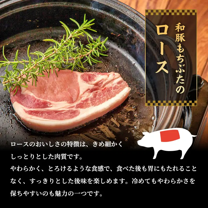 もちぶた ロース 150g × 5枚 ソテー とんかつ 和豚 豚肉 