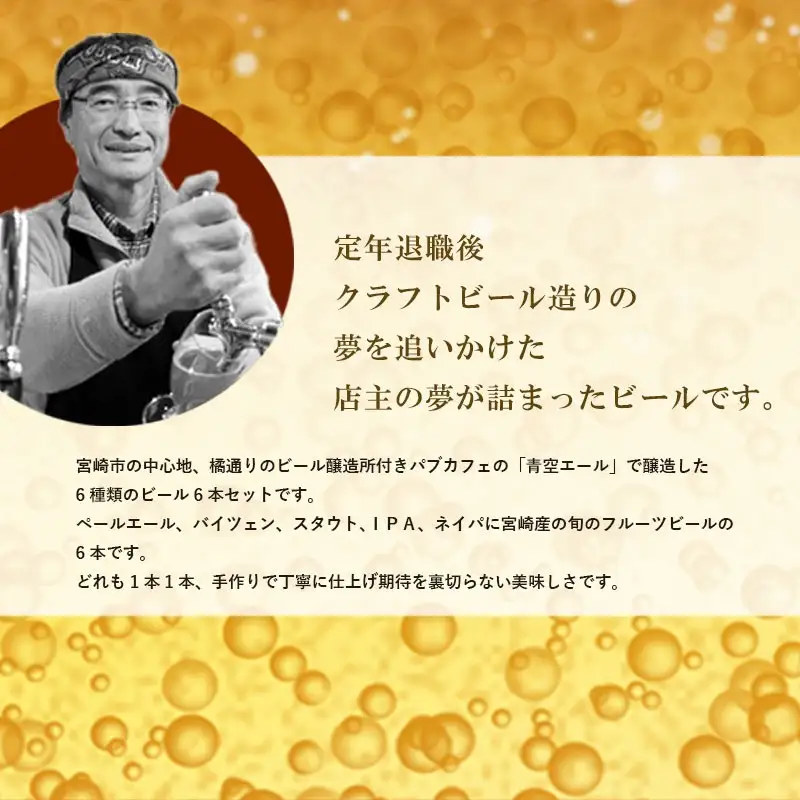 青空エールこだわりのクラフトビール飲み比べ詰め合わせセット〈フルーツビール入り〉6種6本(500mlペットボトル×6本) 青空エール 国産 クラフトビール 飲み比べ 詰め合わせ セット 飲み比べセット ペールエール バイツェン スタウト IPA ネイパ フルーツビール 6種 6本 ペットボトル お酒 酒 ビール 冷蔵 お取り寄せ ギフト
